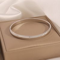 304 Stainless Steel Gold Plated Casual Luxurious Simple Style Plating Solid Color Bangle sku image 1