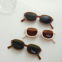 IG Style Vacation Solid Color Pc Resin Oval Frame Full Frame Kids Sunglasses main image 1