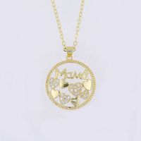 Copper 18K Gold Plated White Gold Plated Elegant Lady Inlay Heart Shape Zircon Pendant Necklace main image 4