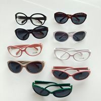 IG Style Y2K Sweet Solid Color Pc Resin Oval Frame Full Frame Kids Sunglasses main image 1