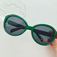 IG Style Y2K Sweet Solid Color Pc Resin Oval Frame Full Frame Kids Sunglasses sku image 1