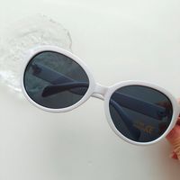 IG Style Y2K Sweet Solid Color Pc Resin Oval Frame Full Frame Kids Sunglasses sku image 5
