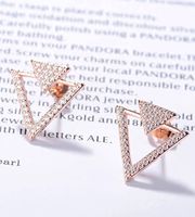 1 Pair Simple Style Classic Style Solid Color Inlay Copper Zircon Ear Studs main image 3