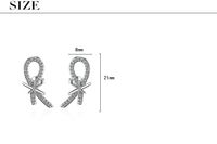 1 Pair Simple Style Classic Style Bow Knot Inlay Copper Rhinestones Ear Studs main image 2