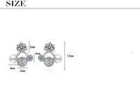 1 Pair Simple Style Classic Style Flower Inlay Copper Rhinestones Ear Studs main image 3