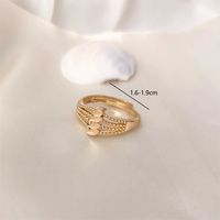 Copper 18K Gold Plated Elegant Simple Style Hollow Out Solid Color Open Rings main image 2