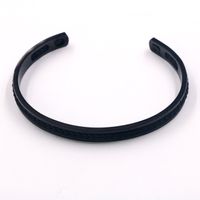 IG Style Simple Style Solid Color 316 Stainless Steel  Nylon Rope Bangle In Bulk sku image 7