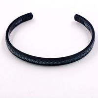 IG Style Simple Style Solid Color 316 Stainless Steel  Nylon Rope Bangle In Bulk main image 7