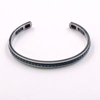IG Style Simple Style Solid Color 316 Stainless Steel  Nylon Rope Bangle In Bulk main image 10
