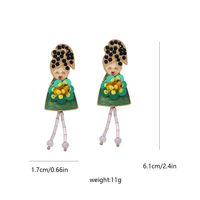 1 Pair Lady Cartoon Character Zinc Alloy Drop Earrings main image 2