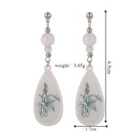 1 Pair Chinoiserie Simple Style Color Block Arylic Drop Earrings main image 2