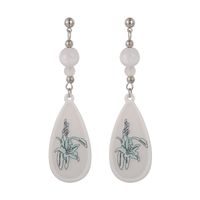 1 Pair Chinoiserie Simple Style Color Block Arylic Drop Earrings main image 6