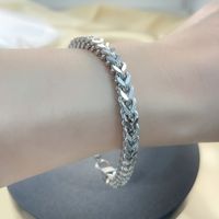 304 Stainless Steel Hip-Hop Modern Style Classic Style Polishing Geometric Solid Color Bracelets main image 4