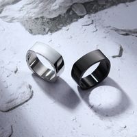 Simple Style Solid Color 304 Stainless Steel Unisex Rings main image 1