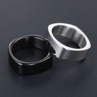 Simple Style Solid Color 304 Stainless Steel Unisex Rings main image 5