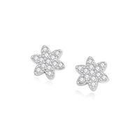 1 Paire Élégant Dame Style Moderne Hexagramme Placage Incruster Argent Sterling Zircon Boucles D'Oreilles main image 4