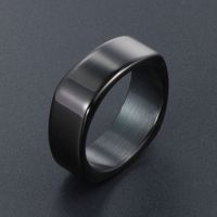 Simple Style Solid Color 304 Stainless Steel Unisex Rings sku image 7