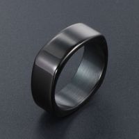 Simple Style Solid Color 304 Stainless Steel Unisex Rings sku image 9