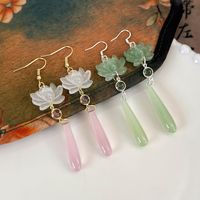 1 Pair Simple Style Classic Style Color Block Inlay Resin Opal Drop Earrings main image 9