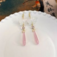 1 Pair Simple Style Classic Style Color Block Inlay Resin Opal Drop Earrings main image 10