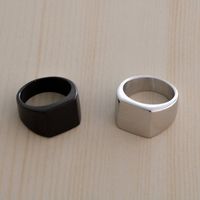 Simple Style Solid Color 304 Stainless Steel Unisex Rings main image 5