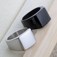 Simple Style Solid Color 304 Stainless Steel Unisex Rings main image 6