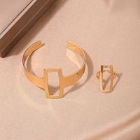 Basic Modern Style Classic Style Geometric Cross Solid Color Alloy Hollow Out Women's Rings Bracelets main image 5