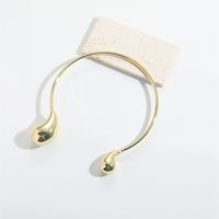 Copper Gold Plated Simple Style Classic Style Plating Inlay Water Droplets Rhinestones Bracelets Necklace main image 1