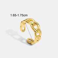 Kupfer 18 Karat Vergoldet Basic Moderner Stil Klassischer Stil Inlay Irregulär Geometrisch Zirkon Offener Ring main image 3