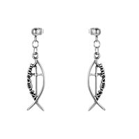 1 Piece Punk Cool Style Solid Color 304 Stainless Steel Drop Earrings main image 6