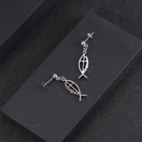 1 Piece Punk Cool Style Solid Color 304 Stainless Steel Drop Earrings main image 4