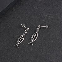 1 Piece Punk Cool Style Solid Color 304 Stainless Steel Drop Earrings main image 5
