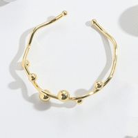 Copper Gold Plated Simple Style Classic Style Plating Inlay Water Droplets Rhinestones Bracelets Necklace sku image 1