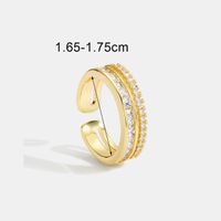 Copper 18K Gold Plated Basic Modern Style Classic Style Inlay Geometric Zircon Open Rings main image 4
