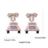 1 Pair Cartoon Style Car Bow Knot Zinc Alloy Earrings main image 2