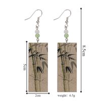 1 Pair Simple Style Classic Style Color Block Printing Arylic Drop Earrings main image 2