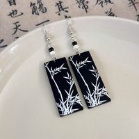 1 Pair Simple Style Classic Style Color Block Printing Arylic Drop Earrings main image 9