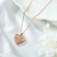 Copper 14K Gold Plated Simple Style Classic Style Plating Heart Shape Horse Pendant Necklace Locket Necklace main image 4