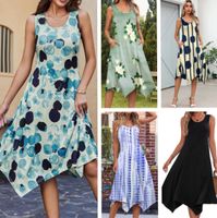 Women's Regular Dress Vacation Round Neck Printing Sleeveless Flower Midi Dress Holiday Daily Beach main image 1