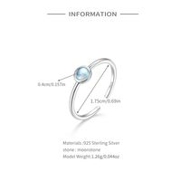 Sterling Silber Süss Überzug Inlay Geometrisch Zirkon Offener Ring main image 3