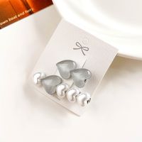 Women's Simple Style Classic Style Heart Shape Imitation Pearl Alloy Hair Clip main image 3