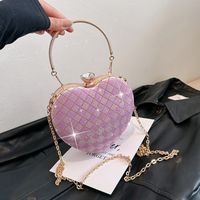 Women's Small Pu Leather Solid Color Lingge Elegant Vintage Style Lock Clasp Crossbody Bag main image 5