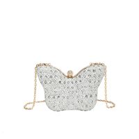 Women's Small Special Material Solid Color Butterfly Elegant Vintage Style Lock Clasp Evening Bag sku image 3