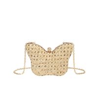 Women's Small Special Material Solid Color Butterfly Elegant Vintage Style Lock Clasp Evening Bag sku image 2
