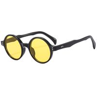 Retro Sweet Color Block Ac Round Frame Patchwork Full Frame Glasses main image 5