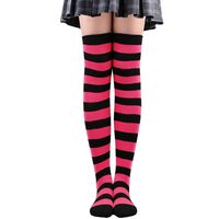 Frau Japanischer Stil Streifen Polyester Baumwolle Polyester Jacquard Socken Über Die Knie Socken sku image 52