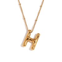 Acier Inoxydable 316L Plaqué Or 18K Style Simple Placage Lettre Pendentif sku image 8