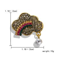 IG Style Shiny Clouds Leaves Flower Alloy Inlay Rhinestones Pearl Unisex Brooches main image 2