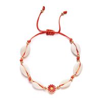 Casual Simple Style Flower Alloy Shell Enamel Braid Women's Bracelets main image 4