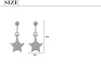 1 Paar Süss Stern Inlay Kupfer Zirkon Tropfenohrringe main image 3